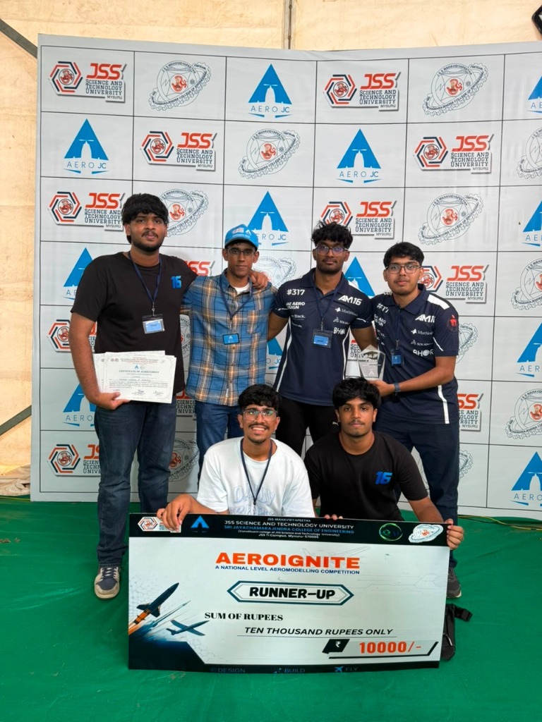 AeroMIT on the podium at AeroIgnite, JSS STU, Mysuru