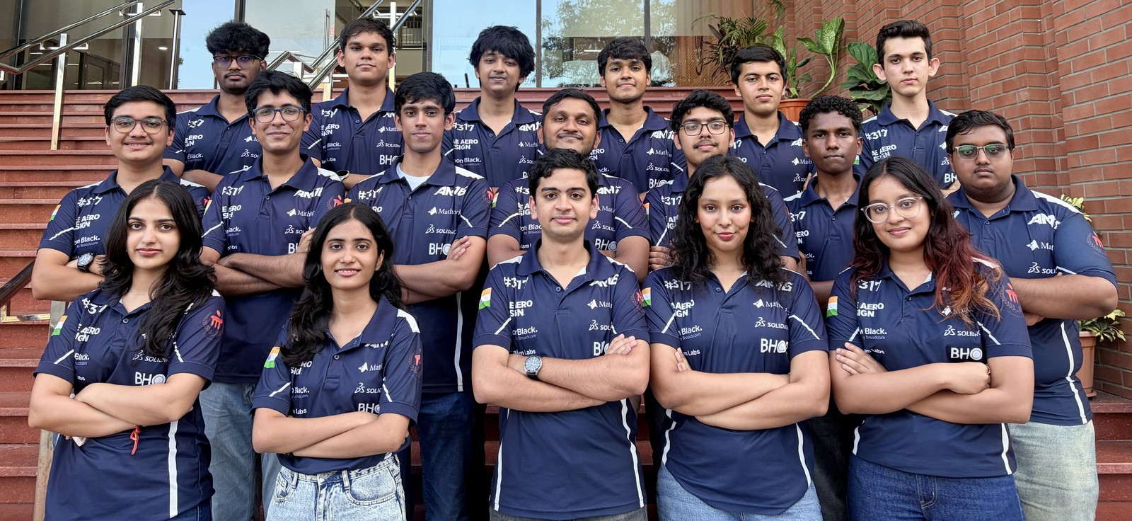 The AeroMIT team in front of the MIT Manipal Innovation Centre